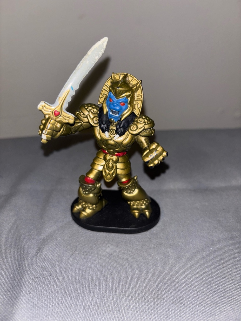 Power Ranger Gold and Blue Warrior Figure with White Sword